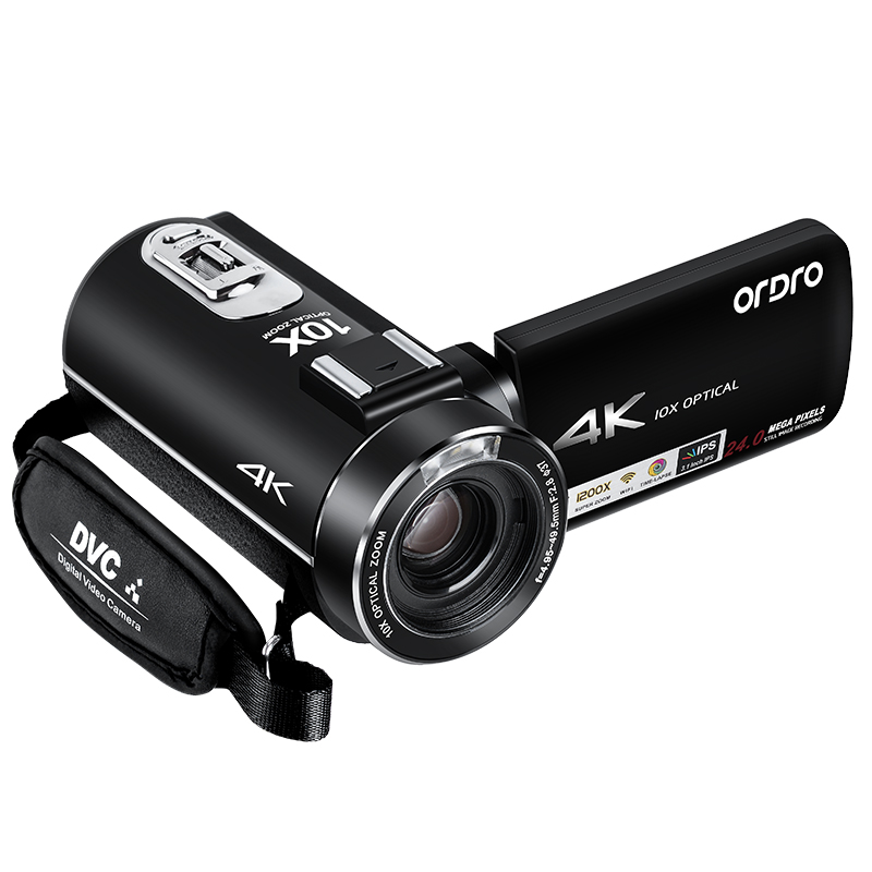 ORDRO AC7 HD 4K デジタルカメラ旅行 DV 結婚式ビデオライブホーム手ぶれ補正カメラ